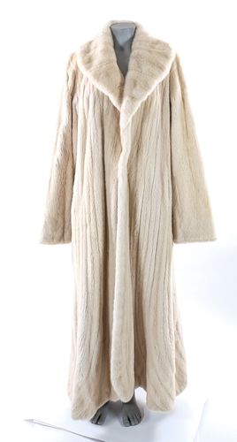 Mary McFadden Couture White Mink Coat
