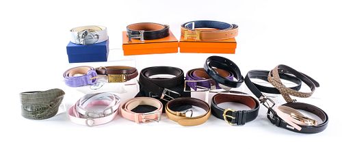 Collection of 19 Designer Belts