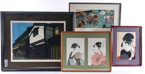 4 pcs - Japanese Woodblock Art