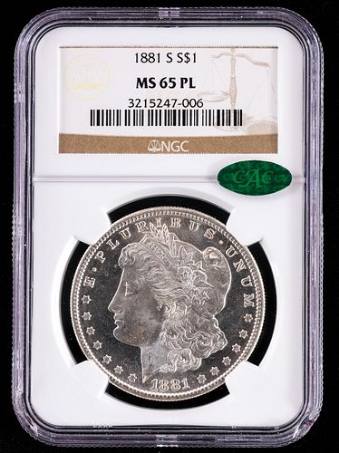 1881-S Morgan Silver Dollar - MS65 PL