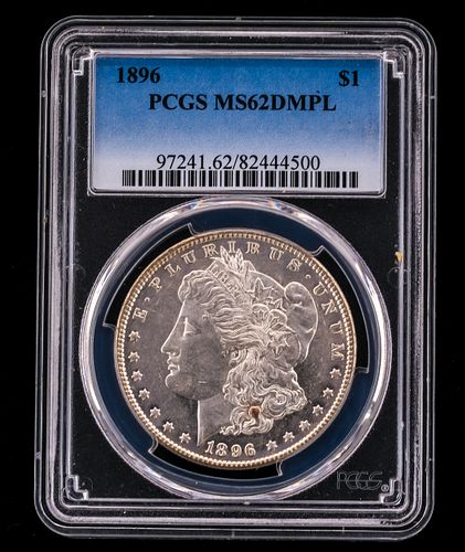 1896 Morgan Silver Dollar - MS62 DMPL