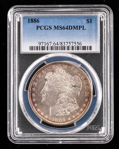 1886 Morgan Silver Dollar - MS 64 DMPL