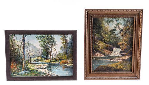 2 Meriden Paintings by Frederick Matzow