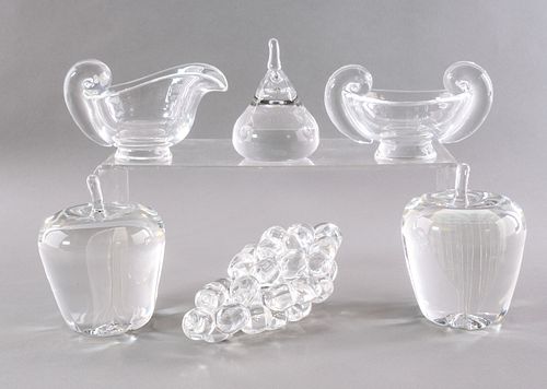 6 Pcs - Steuben Glass Objects