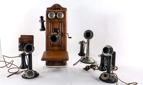 Group of Four Vintage Telephones