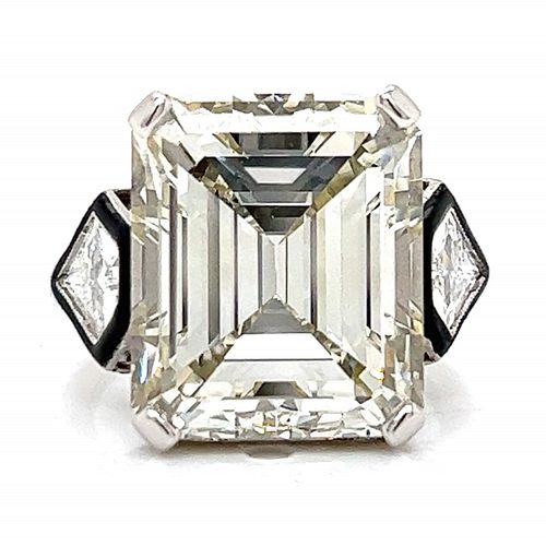 11.33 Ct. Emerald Cut Diamond Ring