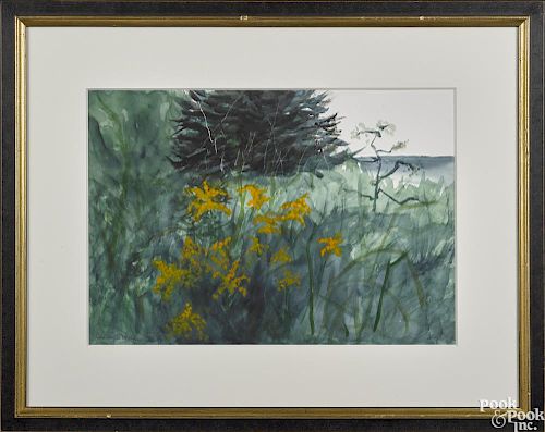 Ann Wyeth McCoy (Pennsylvania 1915-2005), watercolor, titled End of Summer, signed lower left