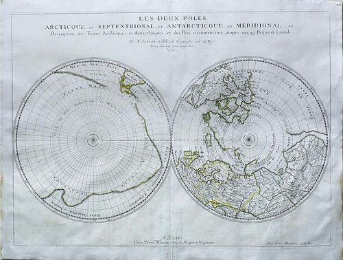 Sanson Polar Projection Map of the World