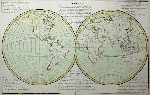 18th Century French Map of the World