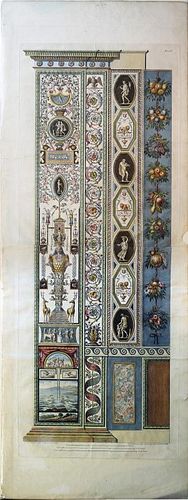 Beautiful Engraved Plate after Rafael  Copied From the Loggia di Rafaele Nel Vaticano in Rome