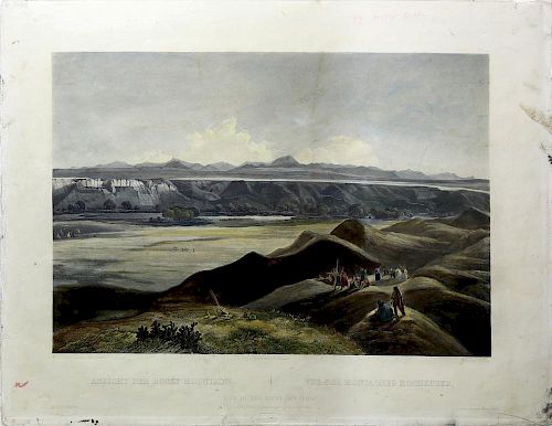 Hand-colored Karl Bodmer Engraving