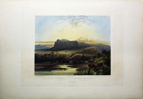 Hand-colored Karl Bodmer Engraving