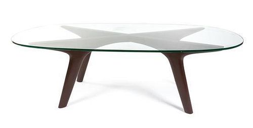 An Italian Wood Coffee Table Height 19 1/2 x depth 34 x width 64 inches