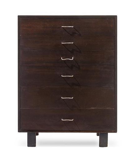 George Nelson and Associates, HERMAN MILLER, a BCS tall 6 drawer chest