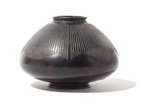 * A Modern Bronze Vessel Height 4 1/4 inches