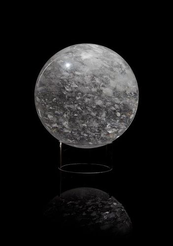 A Rock Crystal Orb Diameter 7 inches