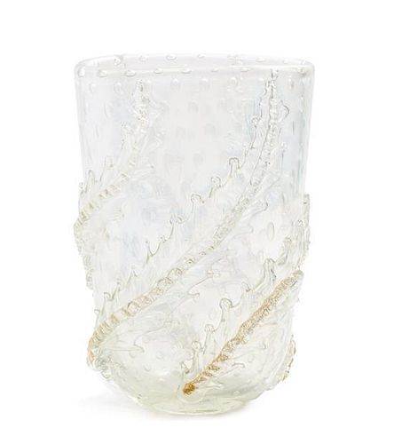 Barovier & Toso, ITALY, a Piumato glass vase