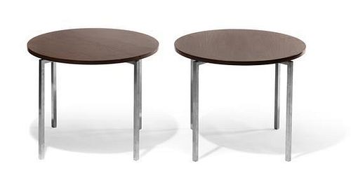 Florence Knoll (American, b.1917), KNOLL, CIRCA 1960s, a pair of circular side tables