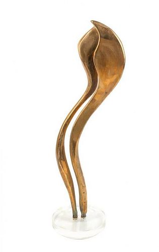 A Tall Modern Brass Sculpture, McLean, 1982,