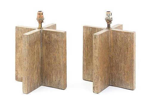* Jean-Michel Frank (French, 1895-1941), CIRCA 1930, a pair of croisillon table lamps