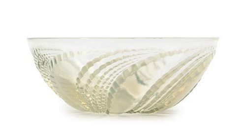 * Rene Lalique (French, 1860-1945), , a Fleurons pattern bowl
