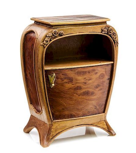 An Art Nouveau Style Cabinet Height 4 1/8 x width 3 x depth 1 3/8 inches.