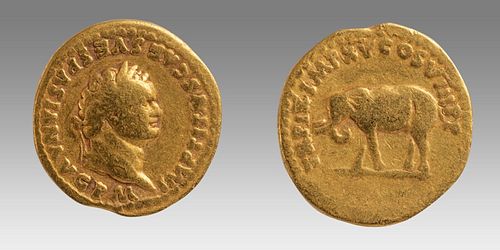 Titus. AD 79-81. AV Aureus (18mm, 6.88 g, 6h). Rome mint. Struck 1 January-30 Ju