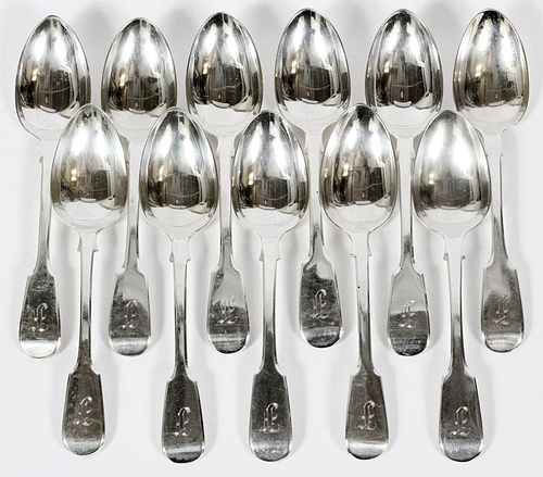 JAMES HYDE LONDON STERLING SILVER SOUP SPOONS 1861