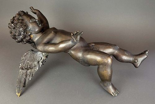 Large French Bronze Figure of Cherub