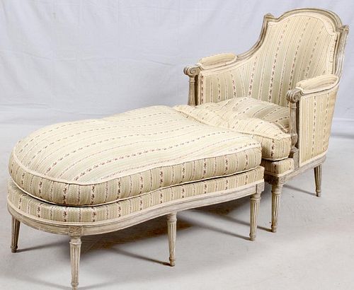 LOUIS XVI STYLE CHAISE LOUNGE 2 PIECES