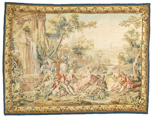 Antiuqe French Tapestry, 4'9'' x 6'3'' (1.45 x 1.91 M)