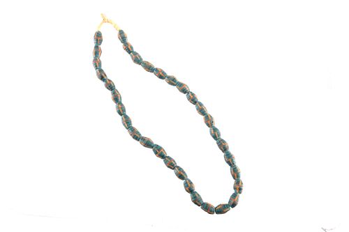 African Sand Cast Trade Bi-Cone Bead Necklace