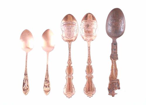 Copper Souvenir Spoons From Montana Collection