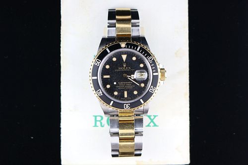 1987 Rolex Submariner Oyster Black Two Tone