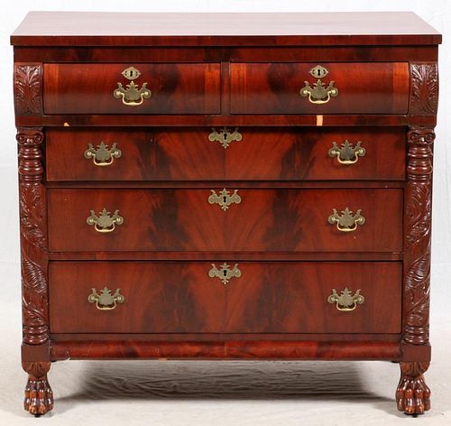 AMERICAN MAHOGANY CHEST OF DRAWERS