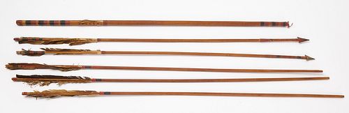 Six Native American Arrows