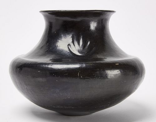 Santa Clara Blackware Pottery Jar
