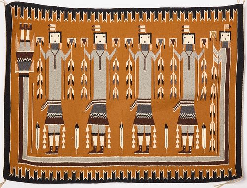 Navajo Rug with Yei Figures