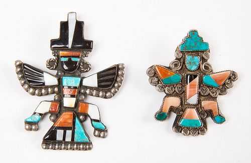 Two Zuni Knife Wing Pins