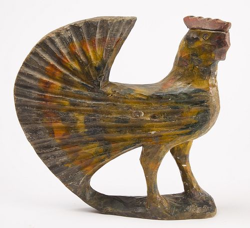 Folk Art Carved and Painted Rooster