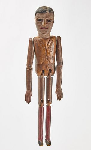 Folk Art Carved Jointed Figure