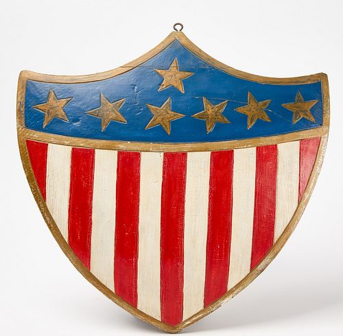 Carved Patriotic Shield
