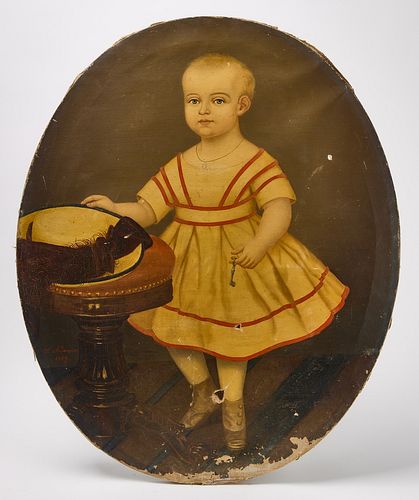 Portrait of a Child Holding a Key