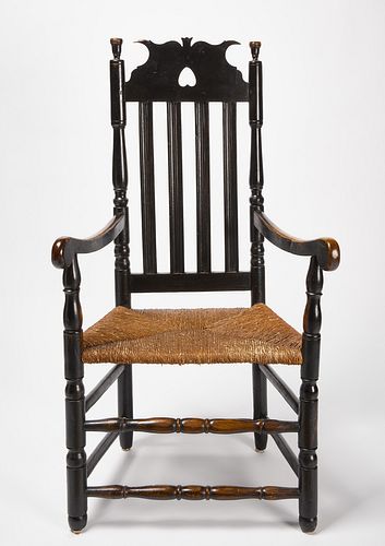 Bannister Back Heart and Crown Armchair