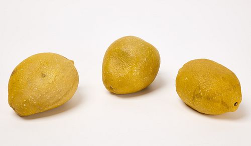 Three Oversized Alabaster Lemons