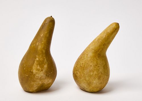 Pair of Oversized Alabaster Pears