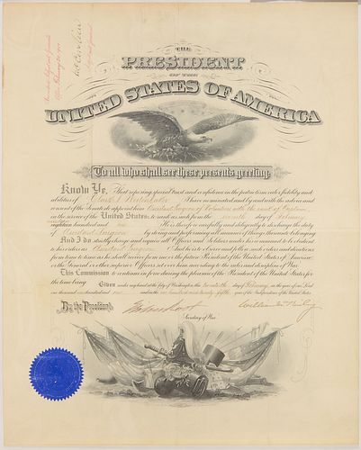 William McKinley Signed Document