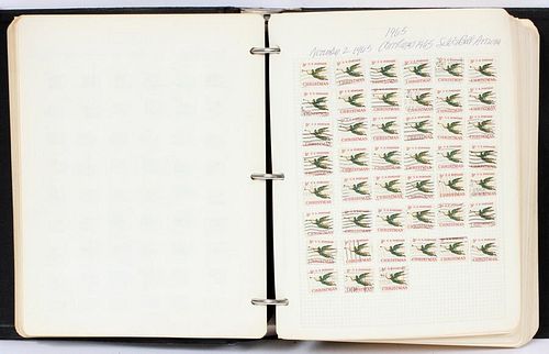 AMERICAN ALBUM OF CANCELED STAMPS AS IS ETC 1965-69