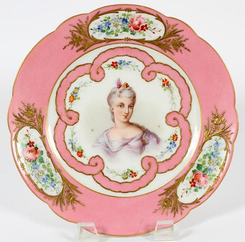 FRENCH SEVRES PORCELAIN COMPOTE