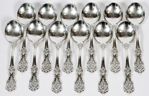 REED AND BARTON STERLING FRANCIS I SOUP SPOONS